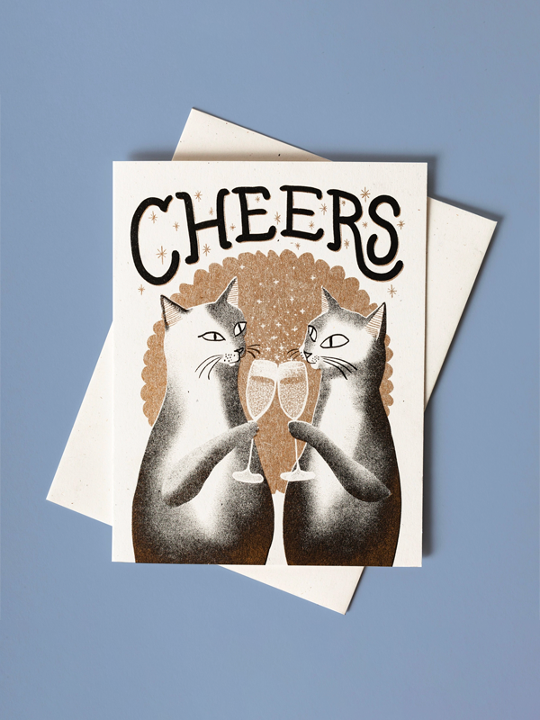 Cheers Cat Card