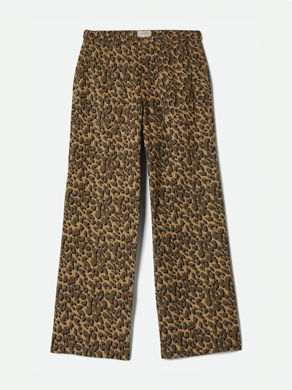 Jane Utility Wide Leg Pant: Brown Cheetah