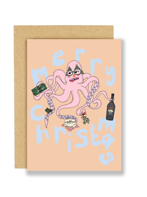 Christmas Octopus Card