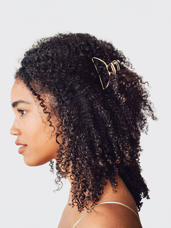 Open Shape Claw Clip: Gold