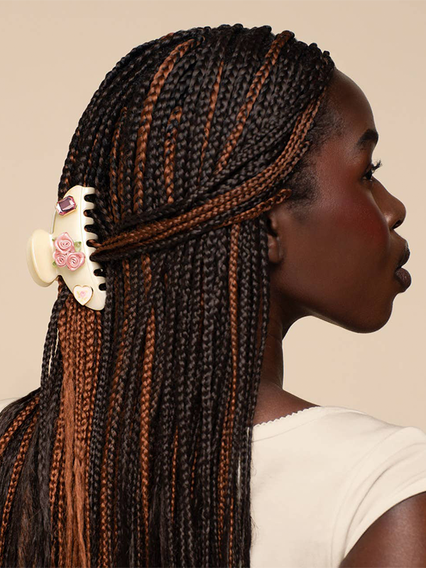 KitschPop™ Curved Claw Clip Set: Pearlized Cream