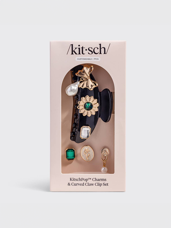 KitschPop™ Curved Claw Clip Set: Black