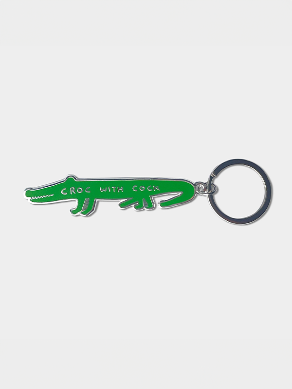 Croc With Cock Keychain