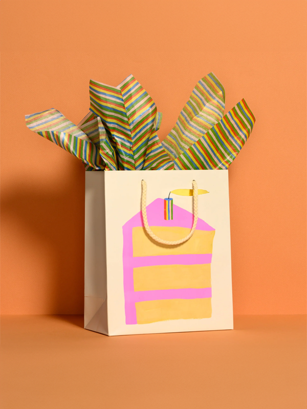 Tissue Paper: Colorful Stripe (5 Sheets)