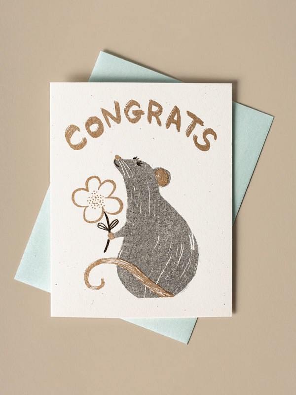 Congrats Rat Riso Card