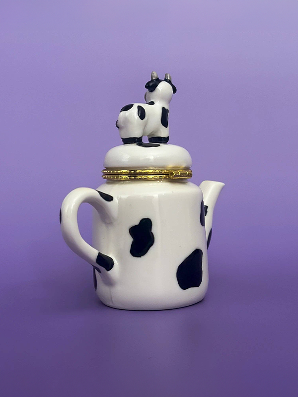 Trinket Box: Cow Teapot
