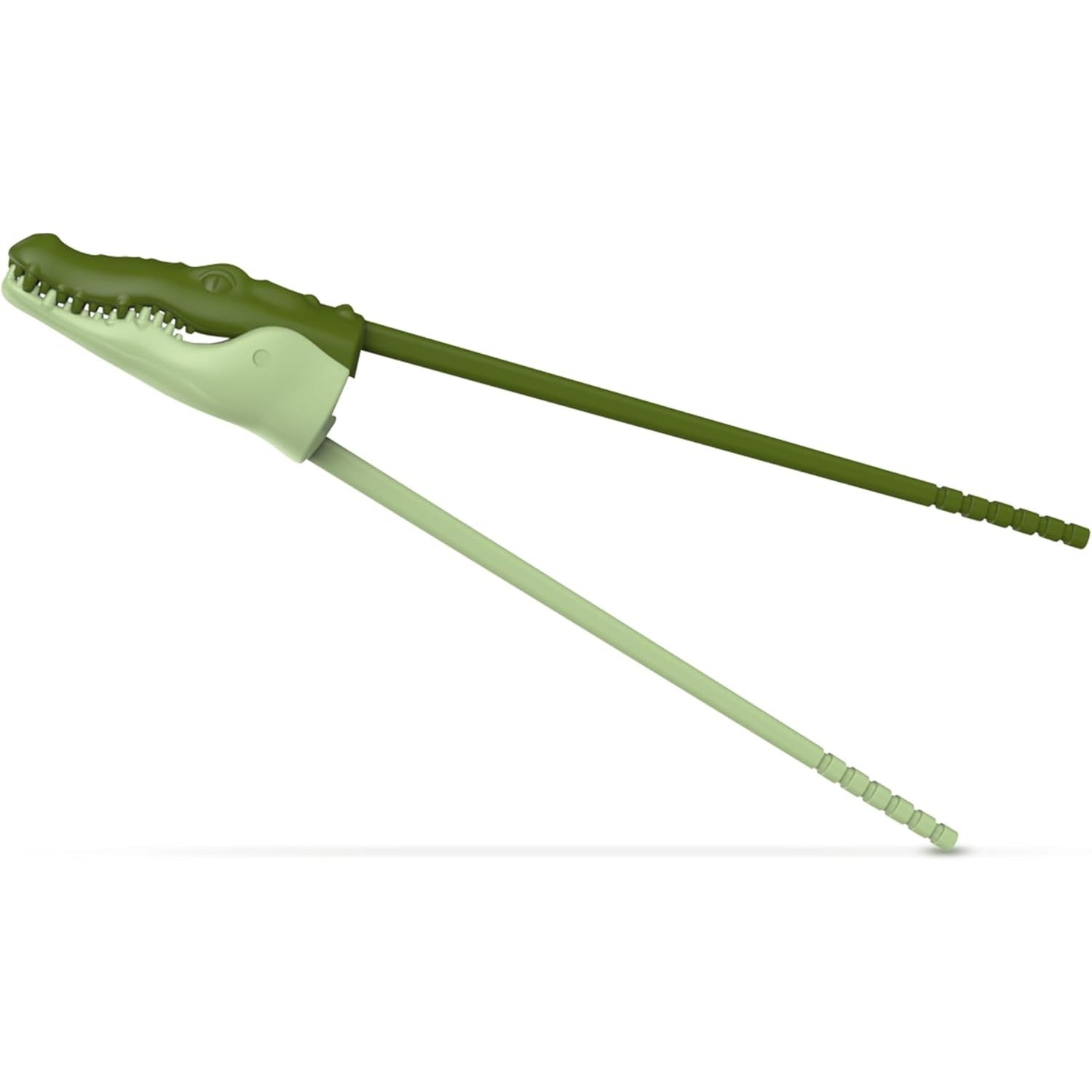 Pair of chopsticks designed to look like crocodile heads, with detailed textures and a playful, quirky design that adds fun to mealtime.