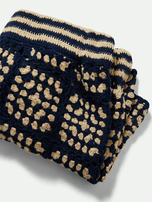 Crochet Short: Mood Indigo/Off White (FINAL SALE)