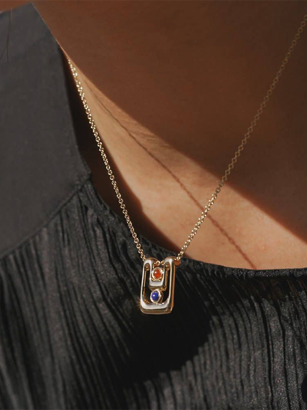 Damen Necklace: Gold Plated