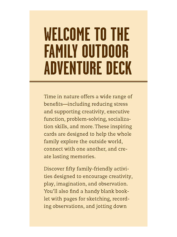 Family Outdoor Adventure Deck