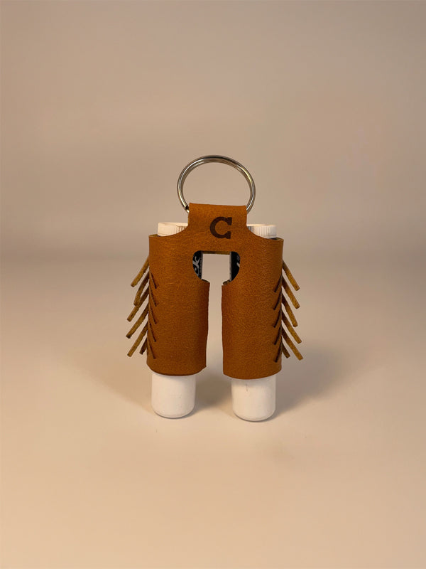 Dual Lip Balm Holster: Desert Tan