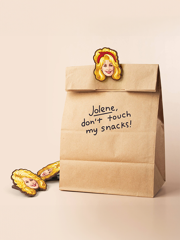 Dolly Parton Bag Clips: Set of 4