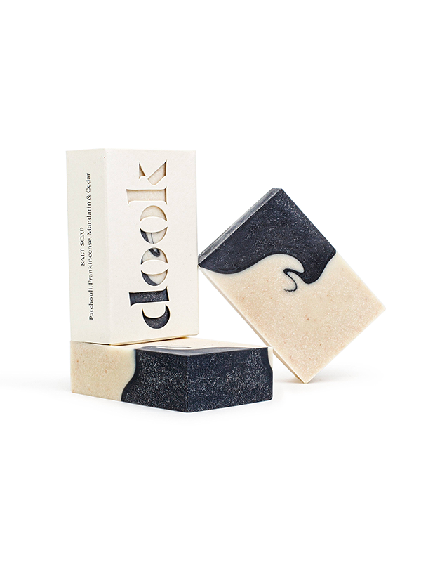 Scottish Salt Soap: Patchouli, Frankincense, Mandarin, & Cedar