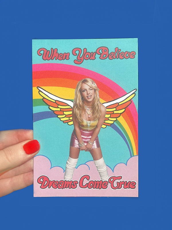 Y2K Affirmation Britney Spears Postcard