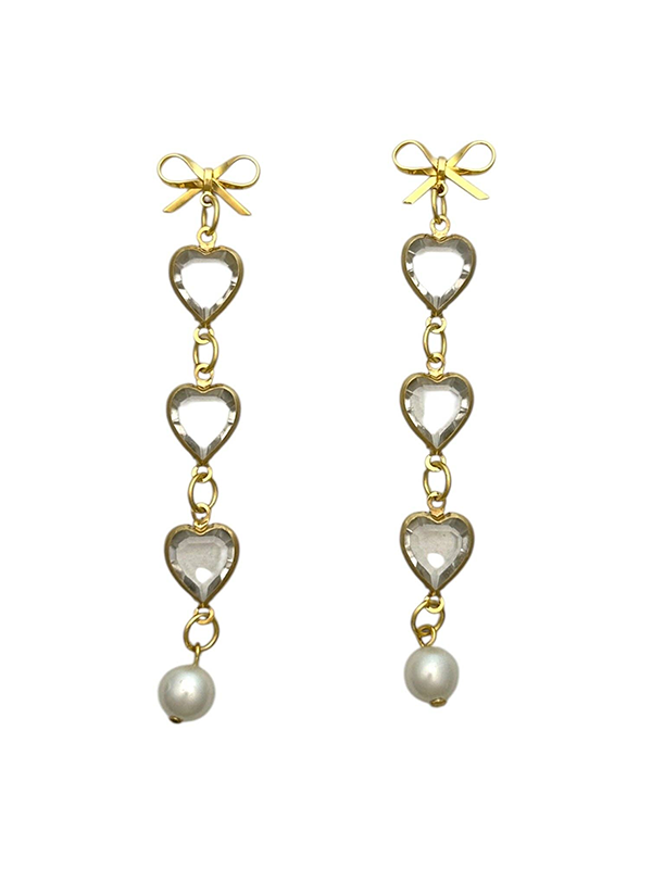 Clear Hearts Earrings