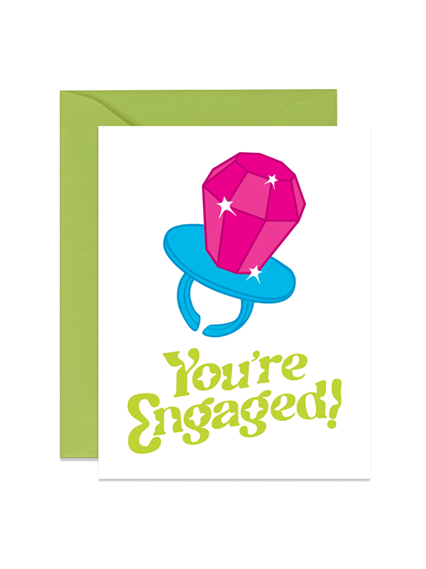 You're Engaged Ring Pop Card