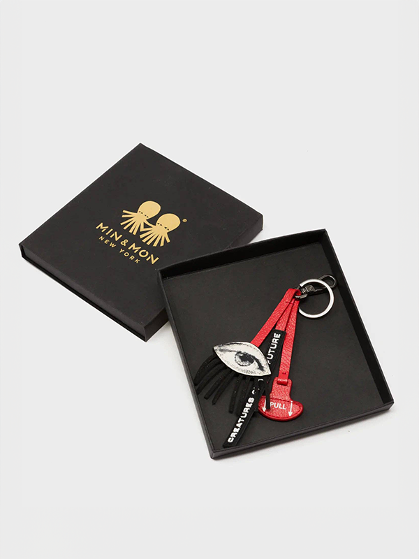 Leather Pull Charm: Poppy Red