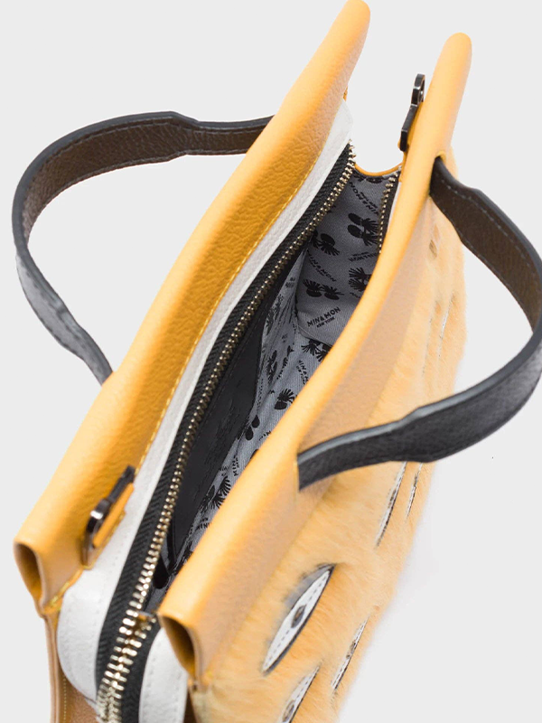 Small Vali Crossbody Leather Bag: All Over Eyes (Golden/Black)