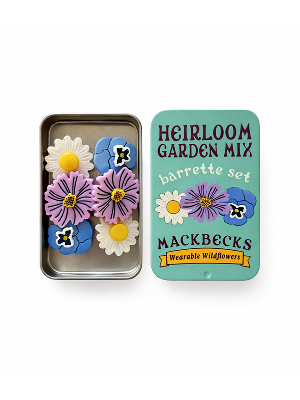 Heirloom Garden Mix Barrettes: Set of 2
