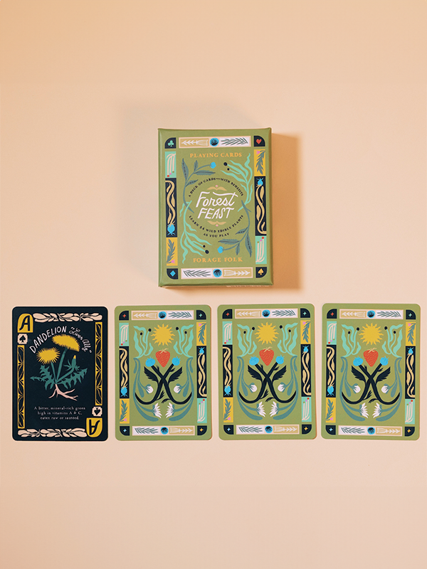 Forest Feast: Edible Plant Playing Card