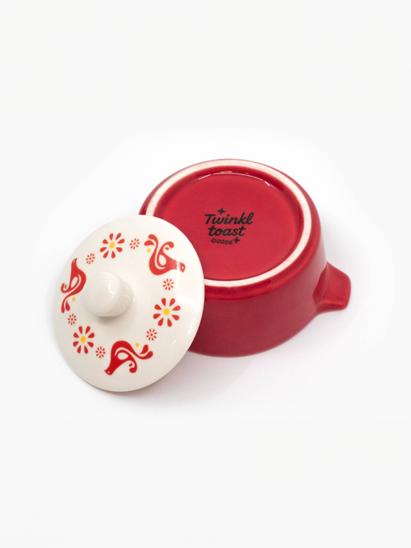 Mini Pyrex-Inspired Casserole Trinket Box: Friendship