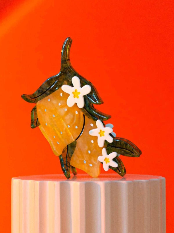 Lemon and Flowers Hair Claw