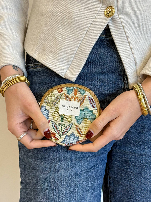 Round Coin Purse: Flora