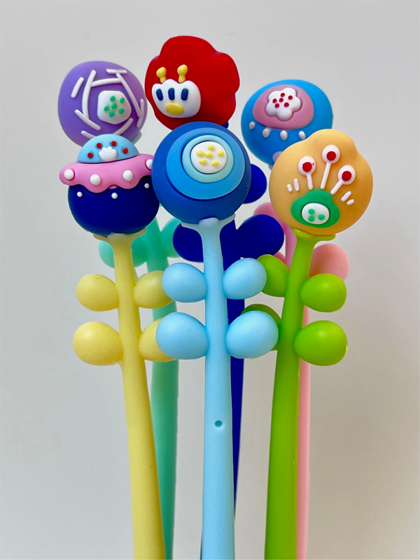 Lovely Flower Wiggle Gel Pen: Assorted