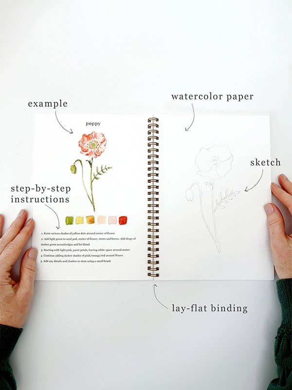 Watercolor Workbook: Flowers