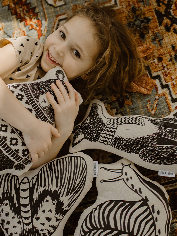 Woodland Forest Animal Printed Pillow: Fox