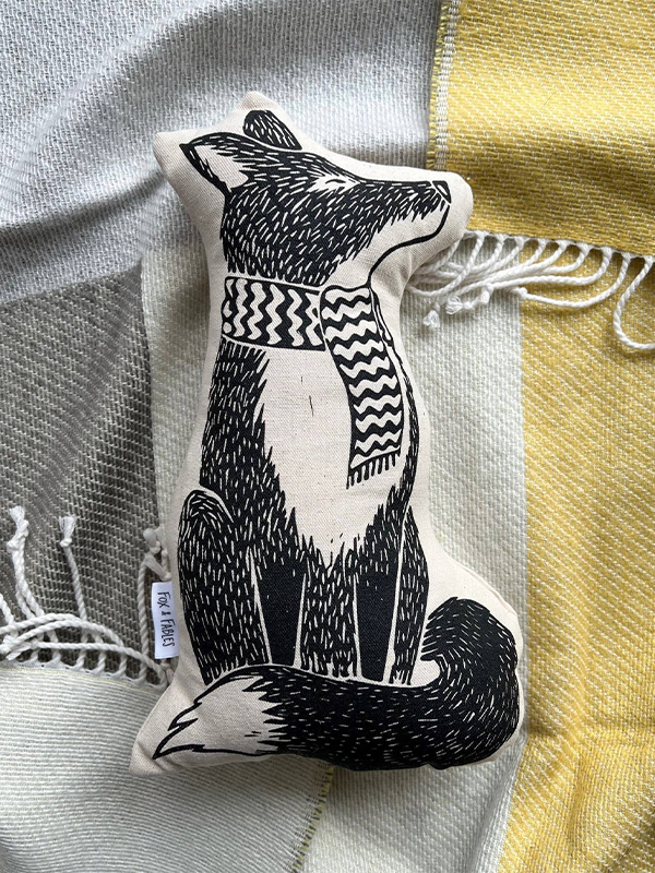 Woodland Forest Animal Printed Pillow: Fox