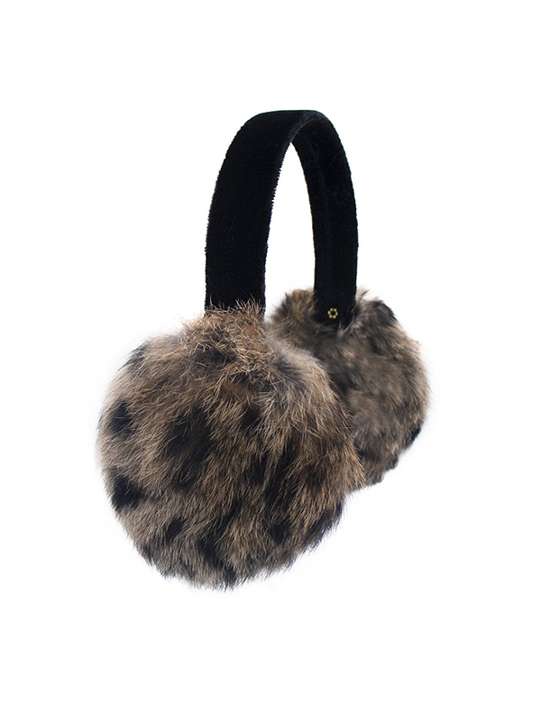 Rabbit Fur Earmuffs with Velvet Band: Assorted