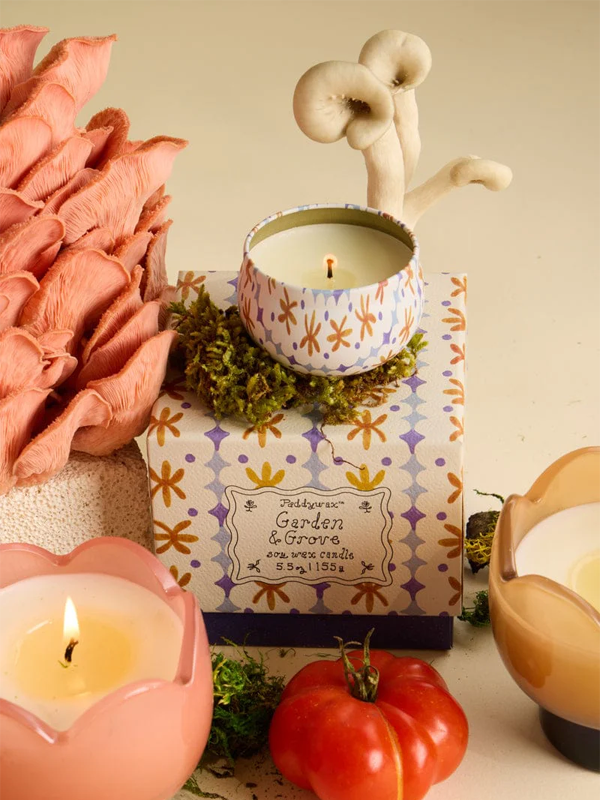 Tulip Printed Tin Candle: Garden & Grove