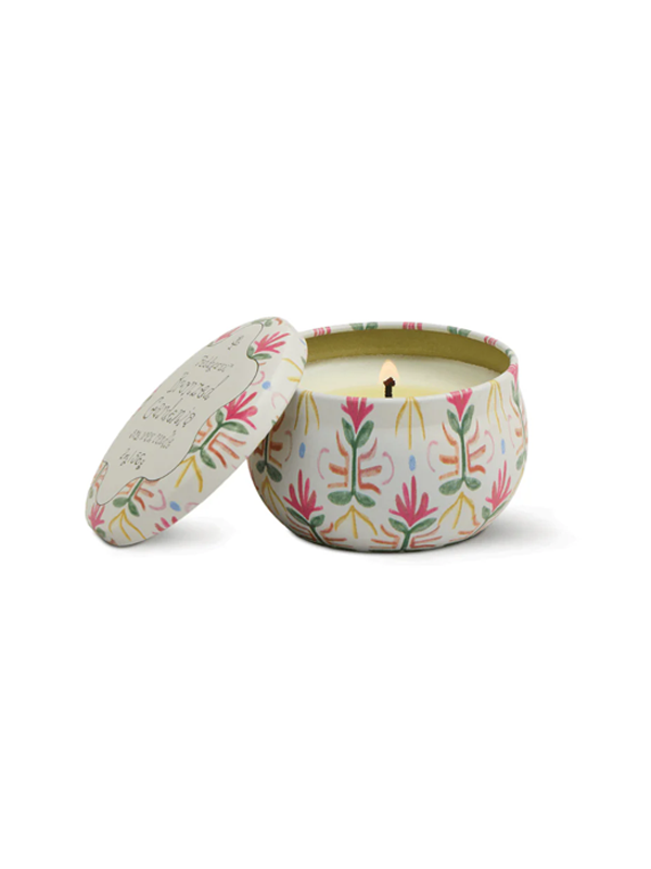 Tulip Printed Tin Candle: Bronzed Gardenia