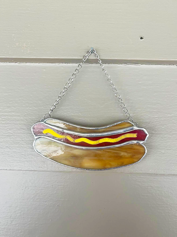 Hot Dog Stained Glass