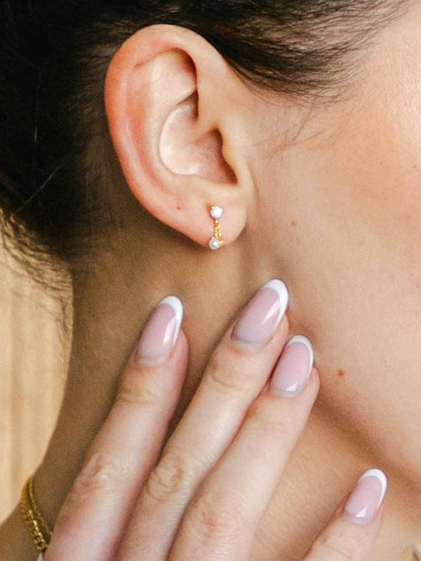 Cosmic Chain Studs: Gold