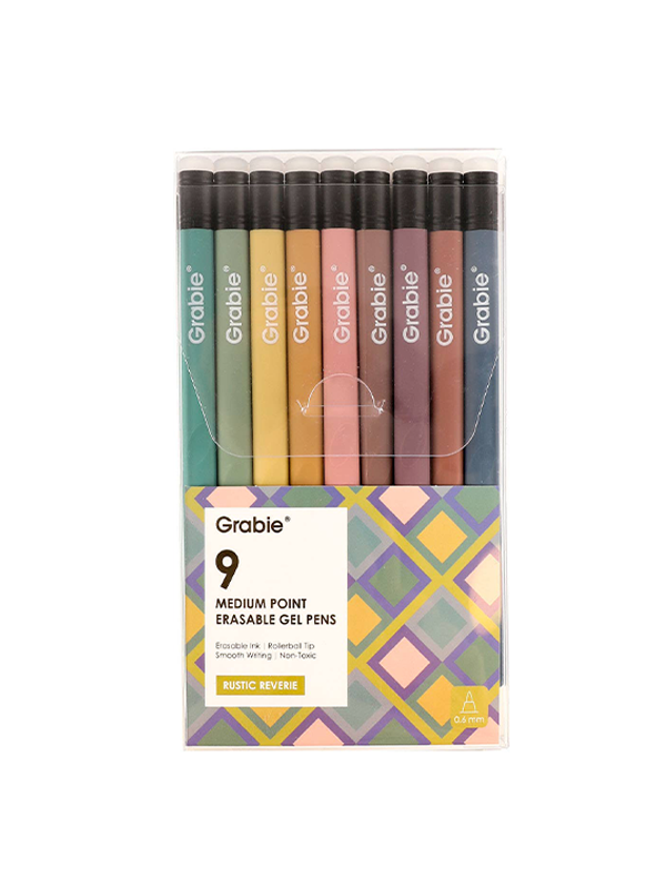 Medium Point Erasable Gel Pen Set: Rustic Reverie