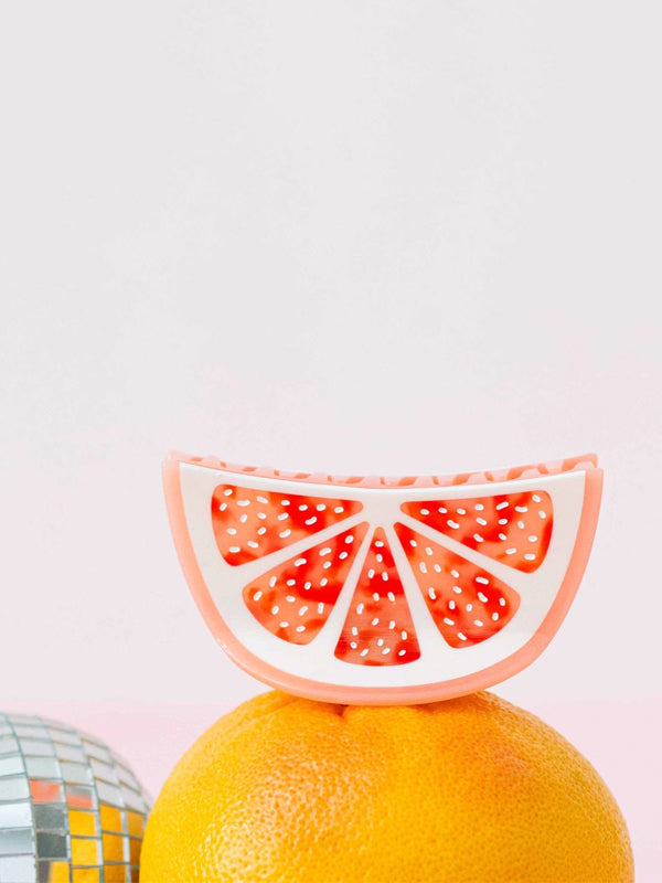 Large Grapefruit Slice Hair Claw