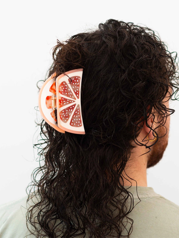Large Grapefruit Slice Hair Claw