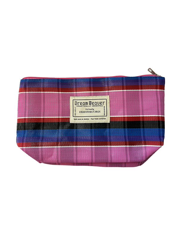 The Ditty Personal Incidentals Bag: Bubble Gum Stripe