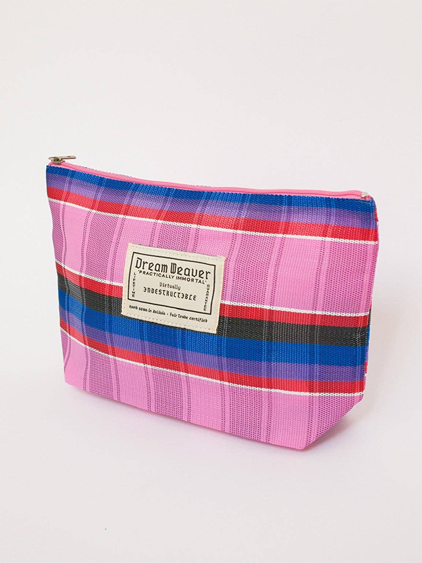 The Ditty Personal Incidentals Bag: Bubble Gum Stripe