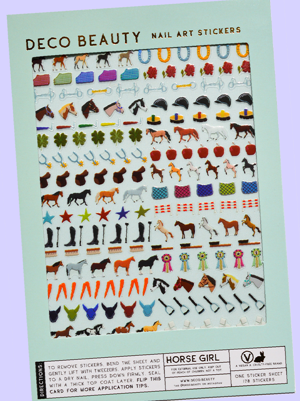 Horse Girl Nail Art Stickers