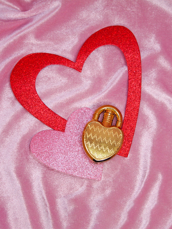 Heart Lock Lighter: Gold (Refillable)