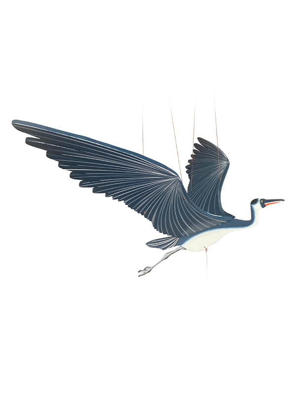 Blue Heron Bird Flying Mobile