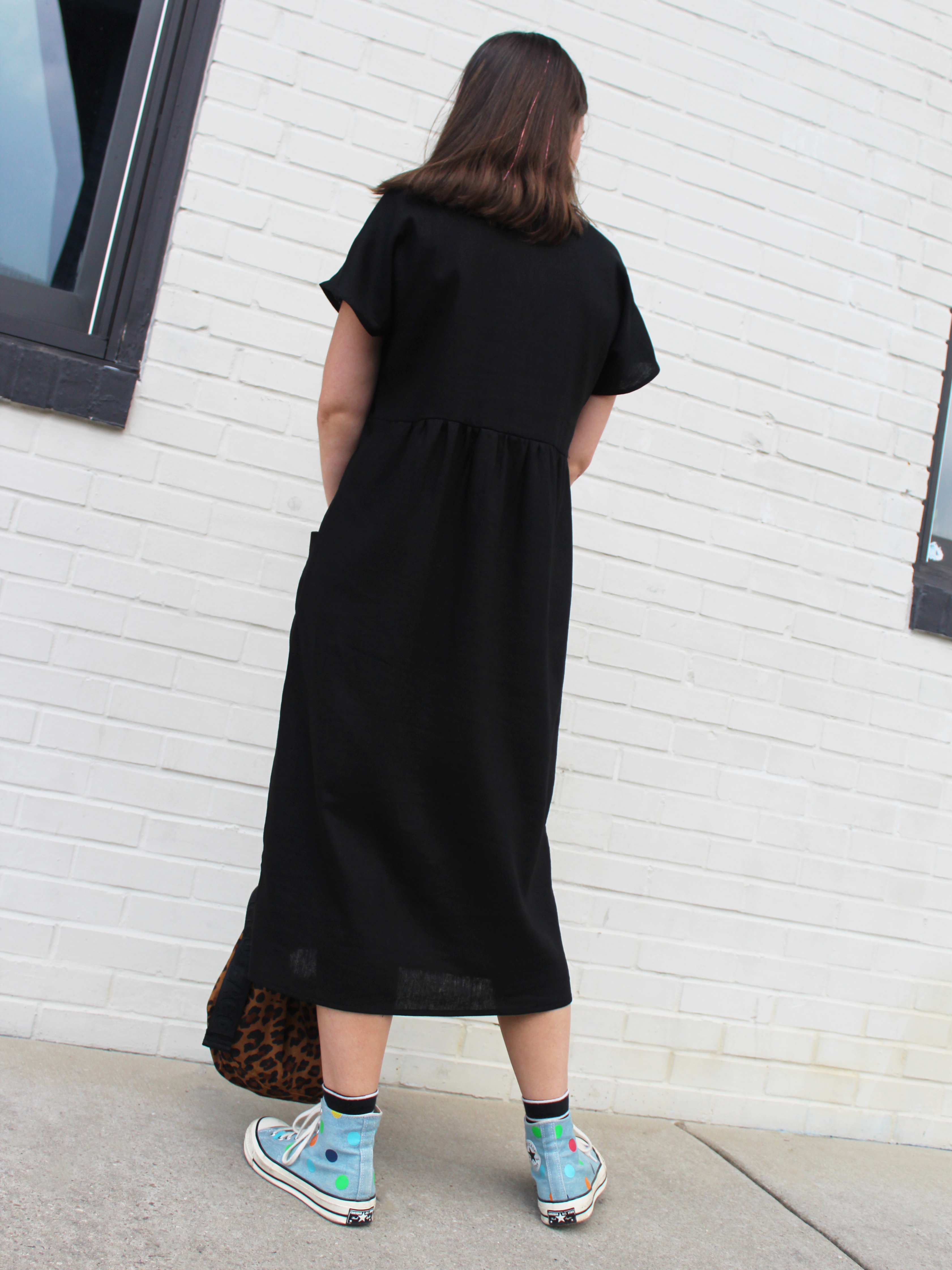 Hideaway Midi Dress: Black