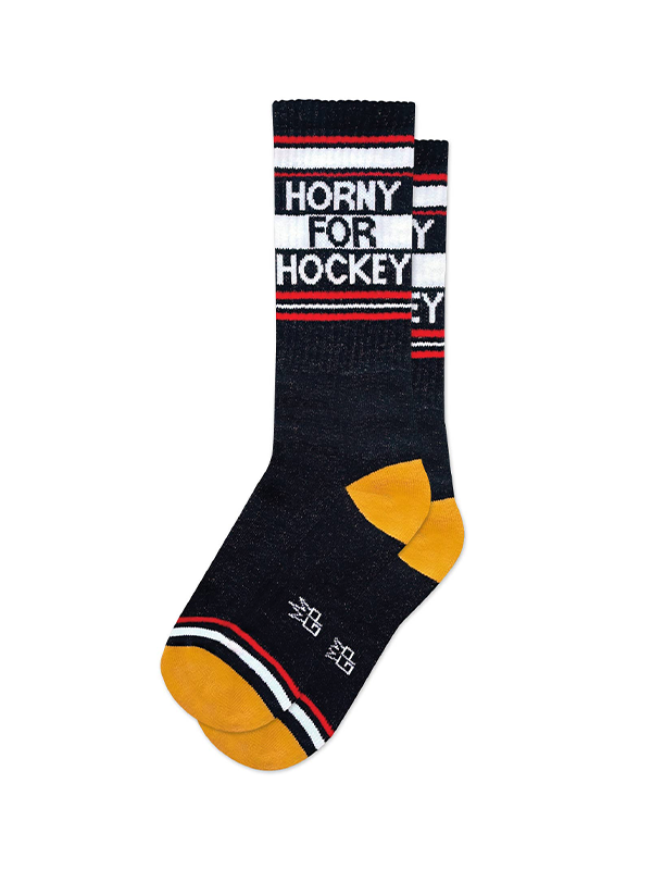 Horny For Hockey Gym Socks