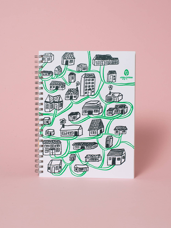 Letterpress Notebook: All Roads Lead Home