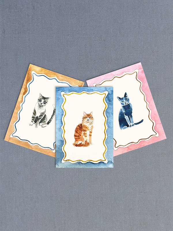 Mini Watercolor Painting Kit: Cats