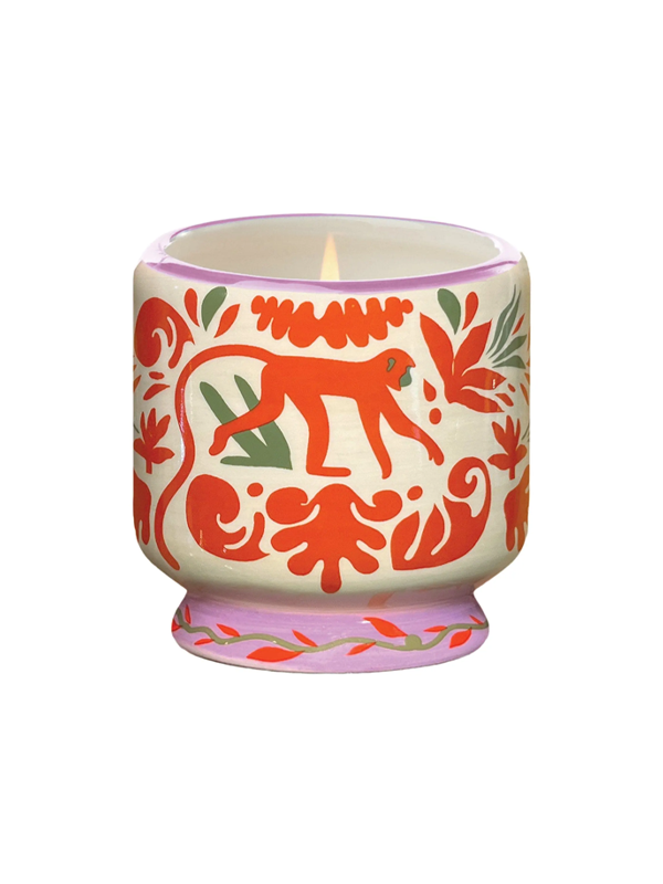 A Dopo Hand Painted Candle: Jungle (Coconut & Amber)