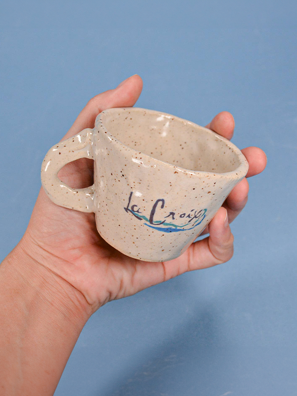 Handmade Ceramic Espresso Cup: Sparkling Water
